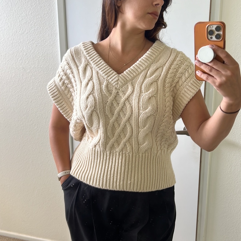 Shona Joy cable-knit sweater, size S